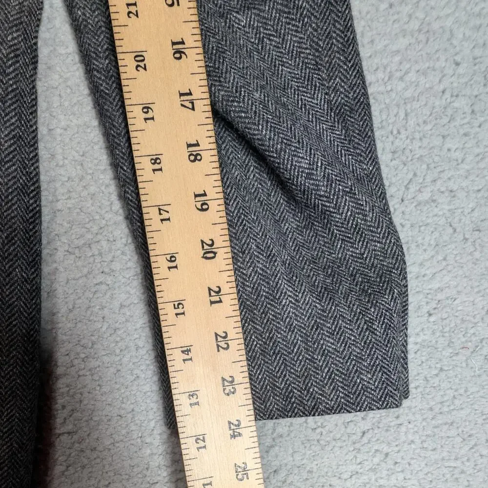 Brooks Brothers Blazer Mens 45R Gray Herringbone Wool Sport Coat Classic Jacket